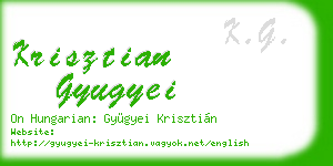 krisztian gyugyei business card