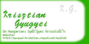 krisztian gyugyei business card